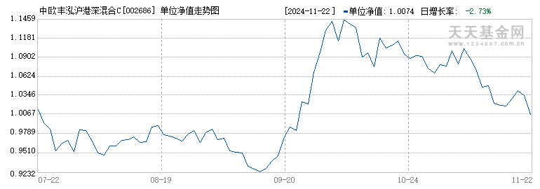 中欧丰泓沪港深混合C(002686)历史净值