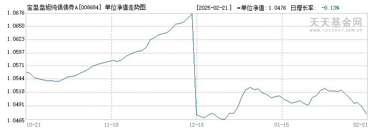 宝盈盈旭纯债债券A(008684)历史净值