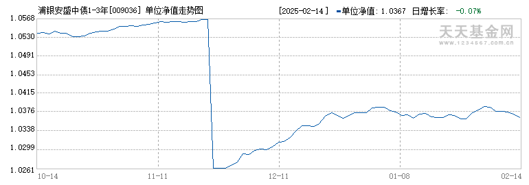 浦银安盛中债1-3年国开债C(009036)历史净值