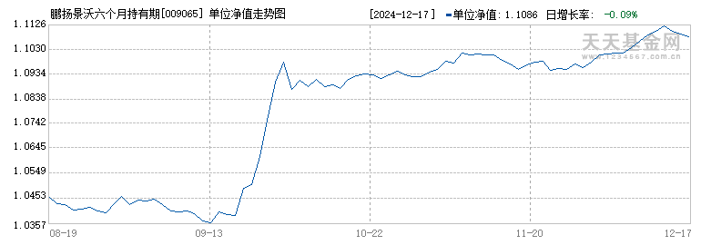 鹏扬景沃六个月持有期混合C(009065)历史净值