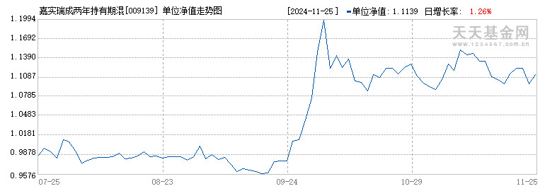 嘉实瑞成两年持有期混合C(009139)历史净值