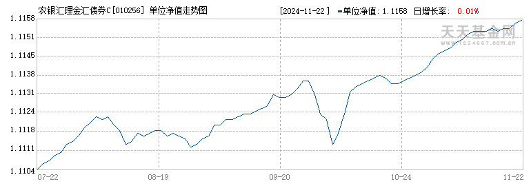 农银汇理金汇债券C(010256)历史净值