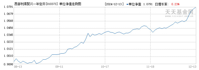 西部利得聚兴一年定开混合A(010373)历史净值