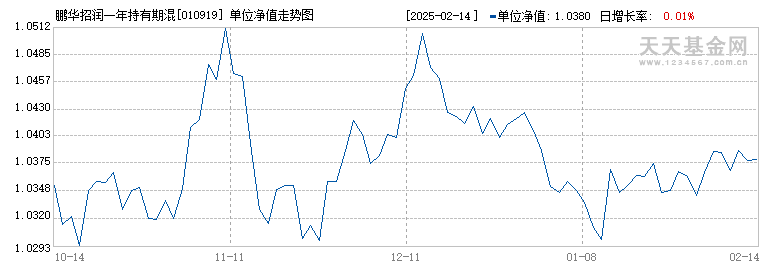 鹏华招润一年持有期混合A(010919)历史净值