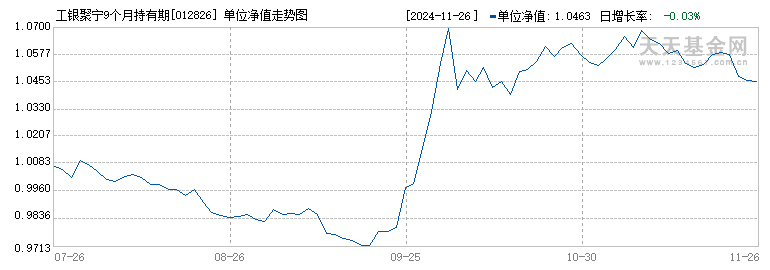 工银聚宁9个月持有期混合A(012826)历史净值