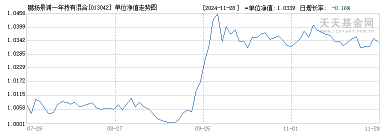 鹏扬景浦一年持有混合C(013042)历史净值