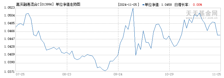 嘉实融惠混合C(013996)历史净值