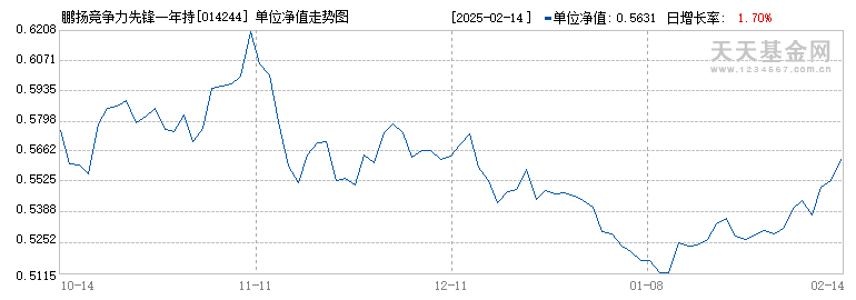 鹏扬竞争力先锋一年持有混合A(014244)历史净值