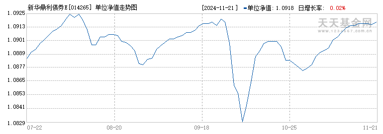 新华鼎利债券E(014265)历史净值