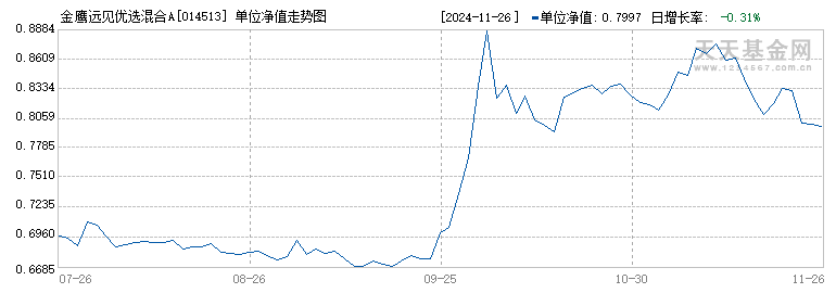 金鹰远见优选混合A(014513)历史净值