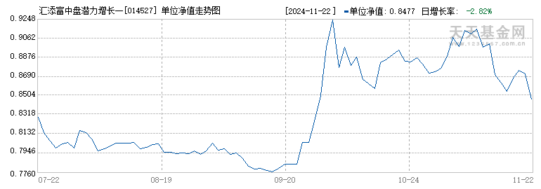 汇添富中盘潜力增长一年持有混合C(014527)历史净值