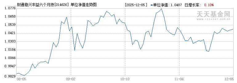 财通稳兴丰益六个月持有混合C(014626)历史净值
