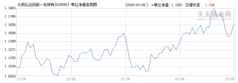 大成弘远回报一年持有混合C(015565)历史净值