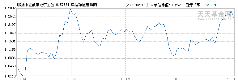 鹏扬中证数字经济主题ETF发起联接A(015787)历史净值