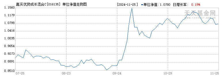 嘉实优势成长混合C(016135)历史净值