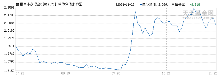 摩根中小盘混合C(017178)历史净值