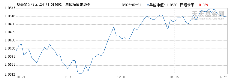 华泰紫金恒荣12个月持有期混合发起C(017692)历史净值