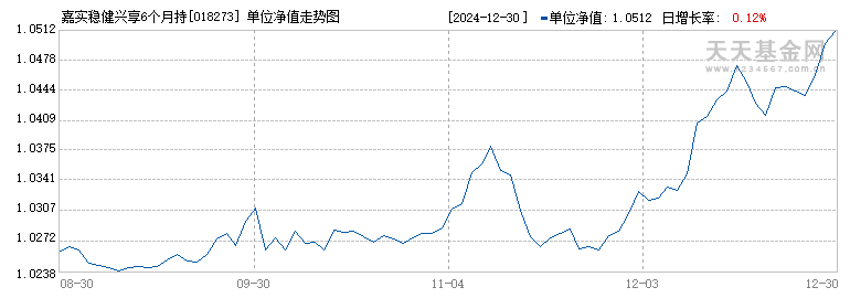 嘉实稳健兴享6个月持有期债券C(018273)历史净值