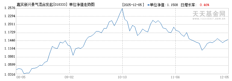 嘉实新兴景气混合发起式C(018333)历史净值
