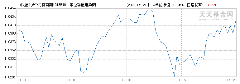 中银富利6个月持有期混合C(018540)历史净值