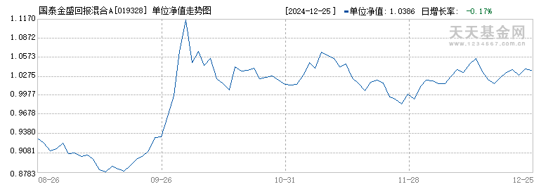 国泰金盛回报混合A(019328)历史净值