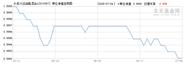 大成兴远启航混合A(019357)历史净值