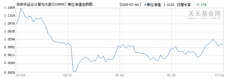 华安中证云计算与大数据主题指数发起式A(019989)历史净值