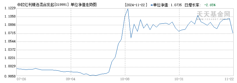 中欧红利精选混合发起A(019991)历史净值