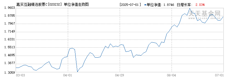 嘉实互融精选股票C(020232)历史净值