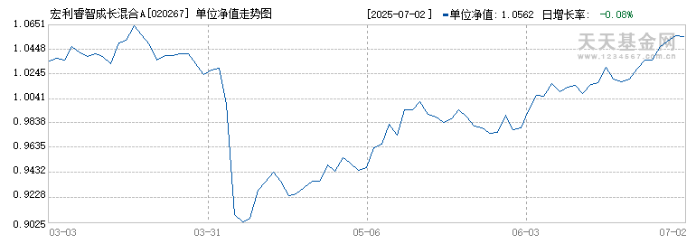 宏利睿智成长混合A(020267)历史净值