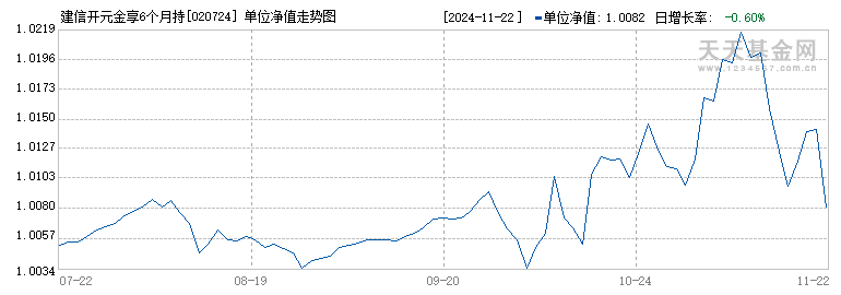 建信开元金享6个月持有期债券发起A(020724)历史净值