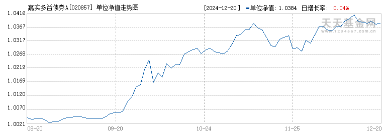 嘉实多益债券A(020857)历史净值