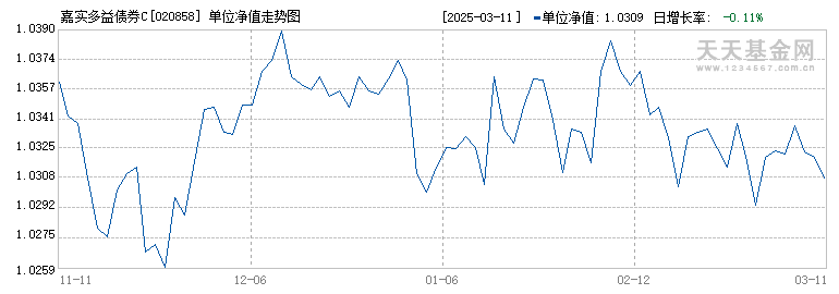 嘉实多益债券C(020858)历史净值