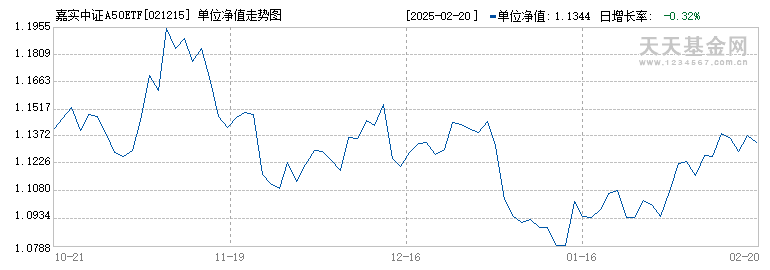 嘉实中证A50ETF联接C(021215)历史净值