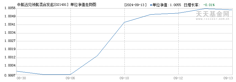 中航远见领航混合发起A(021491)历史净值