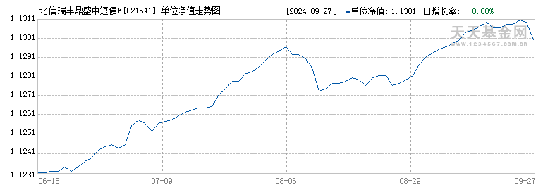 北信瑞丰鼎盛中短债E(021641)历史净值