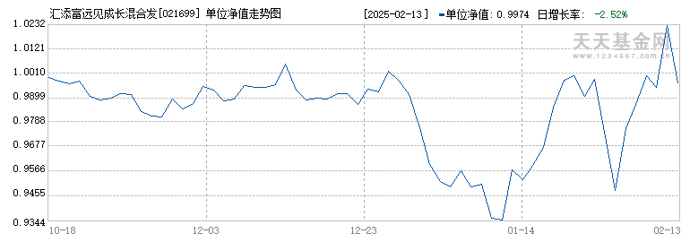 汇添富远见成长混合发起式A(021699)历史净值