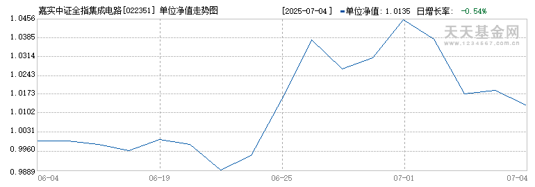 嘉实中证全指集成电路ETF发起联接C(022351)历史净值