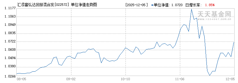 汇添富弘达回报混合发起式A(022572)历史净值