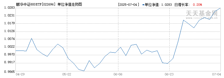鹏华中证800ETF发起式联接C(022696)历史净值