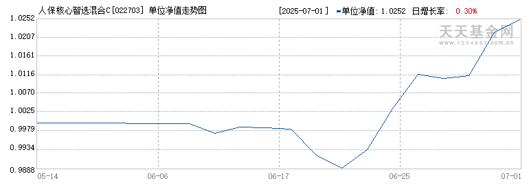 人保核心智选混合C(022703)历史净值
