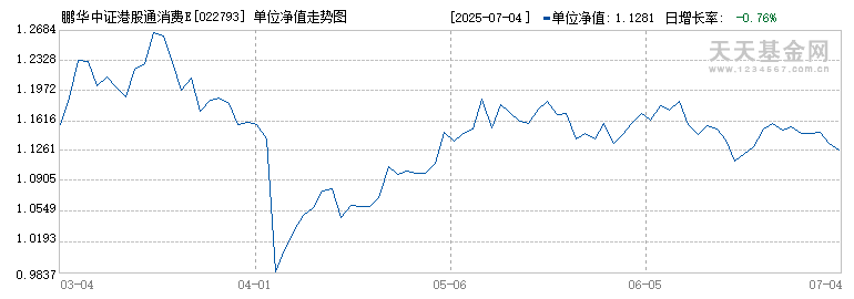 鹏华中证港股通消费ETF联接I(022793)历史净值