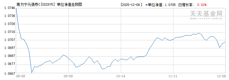 南方宁元债券C(022875)历史净值