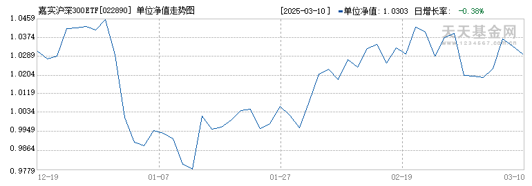 嘉实沪深300ETF联接(LOF)Y(022890)历史净值