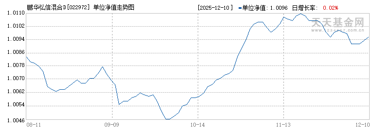 鹏华弘信混合D(022972)历史净值