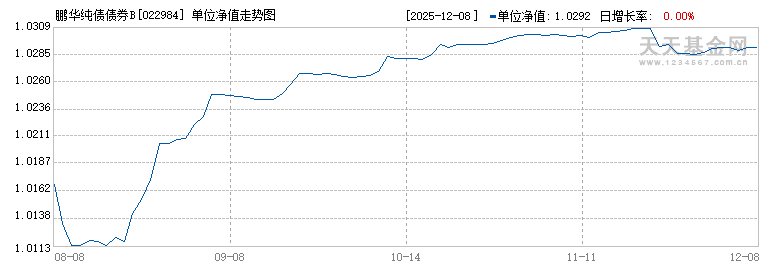 鹏华纯债债券B(022984)历史净值