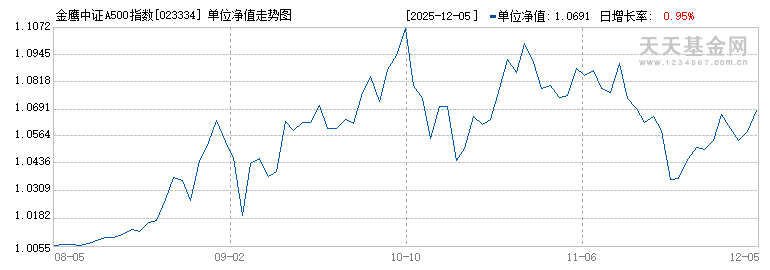 金鹰中证A500指数发起C(023334)历史净值