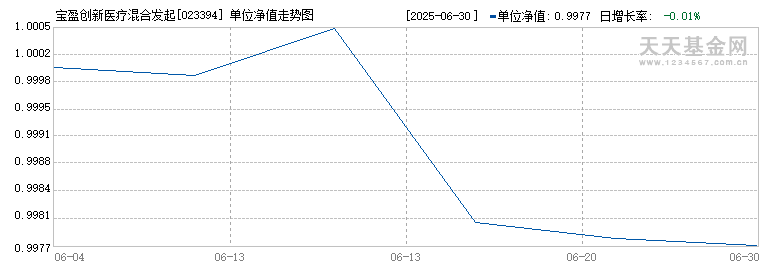 宝盈创新医疗混合发起式C(023394)历史净值