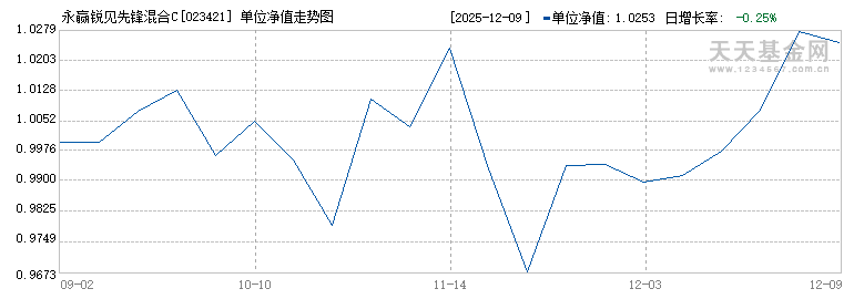 永赢锐见先锋混合C(023421)历史净值