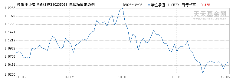 兴银中证港股通科技ETF发起式联接C(023506)历史净值